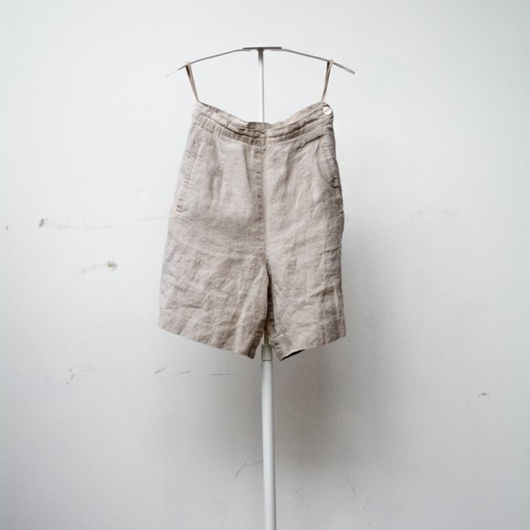 Beige Irish Linen Shorts - Picture 1 of 1